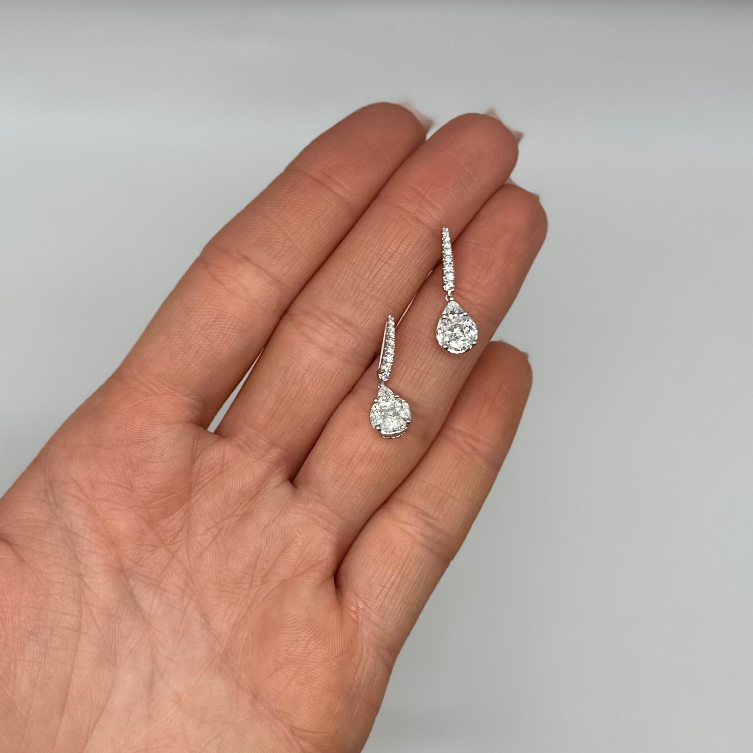 18K White Gold Diamond Earrings – 1.30ct DIER0138 IAAJ
