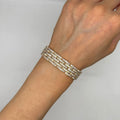18K Two Tone Diamond Bracelet with Toggle Clasp – 13.67CT G/VS2 | DB024 IIJJJ