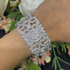 18K White Gold Round Diamond Bracelet – 14.20CT | INJJJ