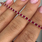 18K Rose Gold Ruby & Diamond Bracelet – 4.54 CT Rubies & 0.61 CT Diamonds RDB009 IETJ