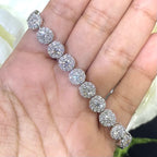 Beautiful Diamond 10.00ct Diamond Halo Bracelet in 14kt White Gold DB055 TTJJ