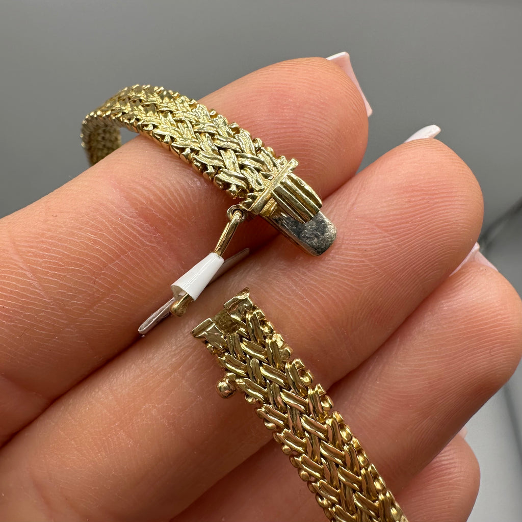 18K Yellow Gold Amethyst & Diamond Bracelet CBR0108 NIJJ