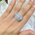 18K White Gold Princess & Round Diamond Ring – 3.43CT | WB006