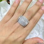 18K White Gold Princess & Round Diamond Ring – 3.43CT | WB006