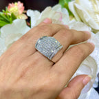 18K White Gold Princess & Round Diamond Ring – 3.43CT | WB006