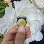 18K White Gold Princess & Round Diamond Ring – 3.43CT | WB006