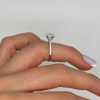 18K White Gold 1.85ct Diamond Engagement Ring with 1.52ct Lab Grown Round Diamond RDER201 STJ
