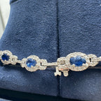 14K White Gold Sapphire & Diamond Necklace – 14.00 CT Sapphires & 7.00 CT Diamonds CDN007 TJJJ