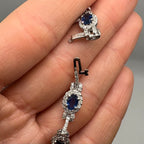 14K White Gold Sapphire & Diamond Necklace – 14.00 CT Sapphires & 7.00 CT Diamonds CDN007 TJJJ