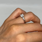 Platinum 1.54ct Diamond Engagement Ring with 1.21ct Princess Cut Diamond PRER033 IETJ TJJ