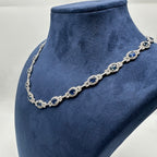 14K White Gold Sapphire & Diamond Necklace – 14.00 CT Sapphires & 7.00 CT Diamonds CDN007 TJJJ