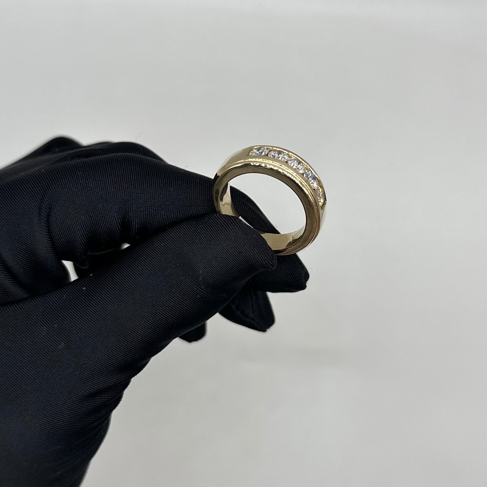 14K Yellow Gold 1.55ct Diamond Channel-Set Men’s Wedding Band WB476 GAJJ