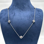 14K White Gold Sapphire & Diamond Necklace – 1.55 CT Sapphire, 1.01 CT Diamond SDN023 IAJJ