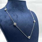 14K White Gold Sapphire & Diamond Necklace – 1.55 CT Sapphire, 1.01 CT Diamond SDN023 IAJJ