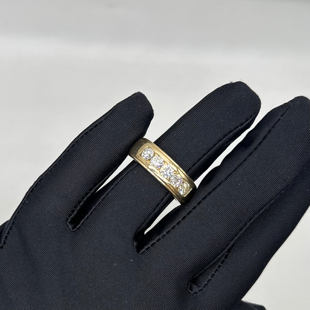 14K Yellow Gold 1.55ct Diamond Channel-Set Men’s Wedding Band WB476 GAJJ