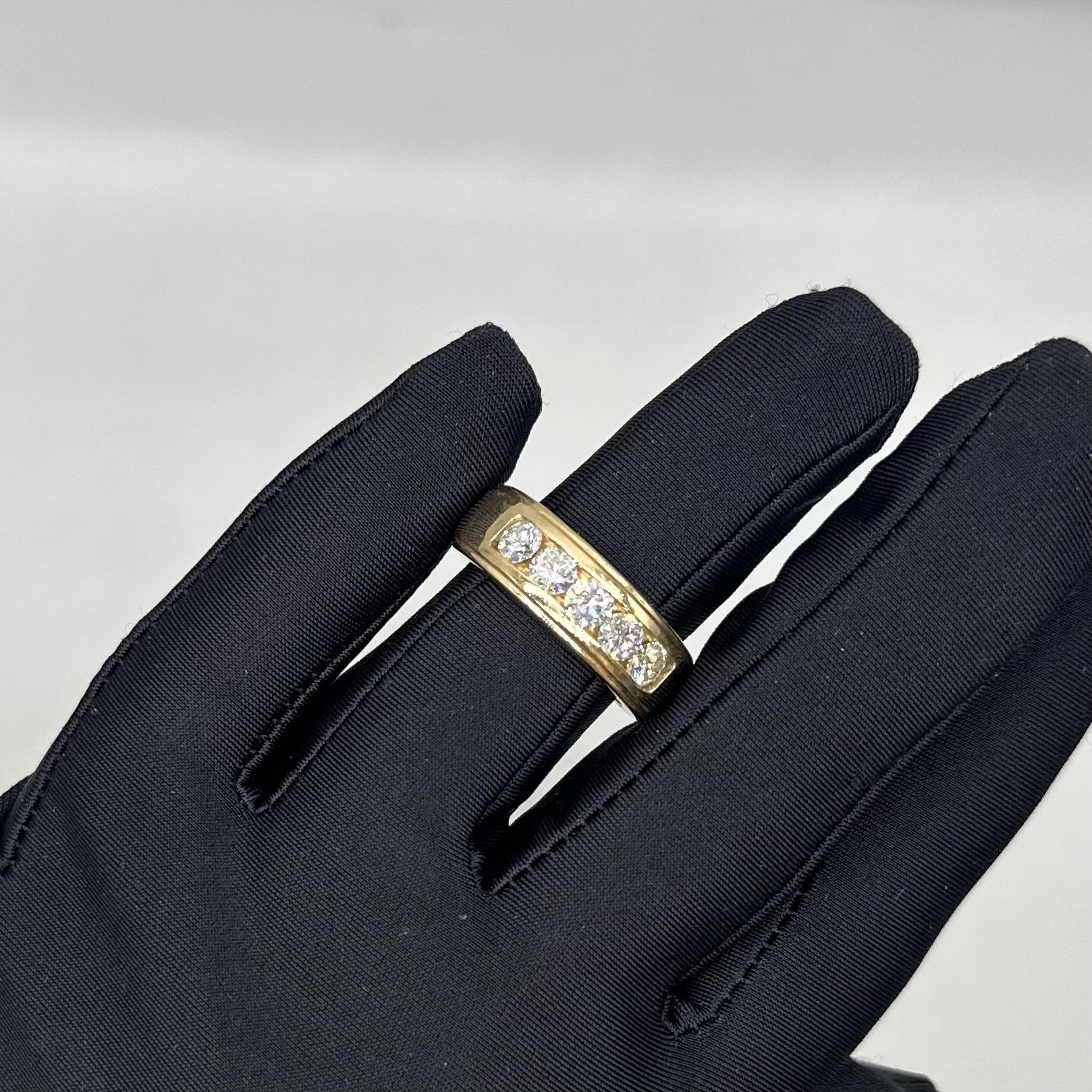 14K Yellow Gold 1.55ct Diamond Channel-Set Men’s Wedding Band WB476 GAJJ