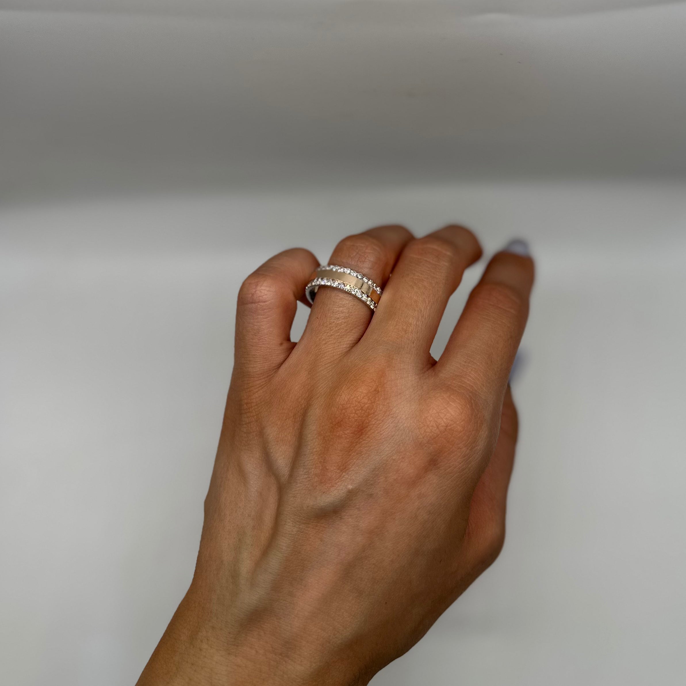 14K Rose Gold Diamond Men’s Band Ring – 2.30 CT WB014 ITTJ