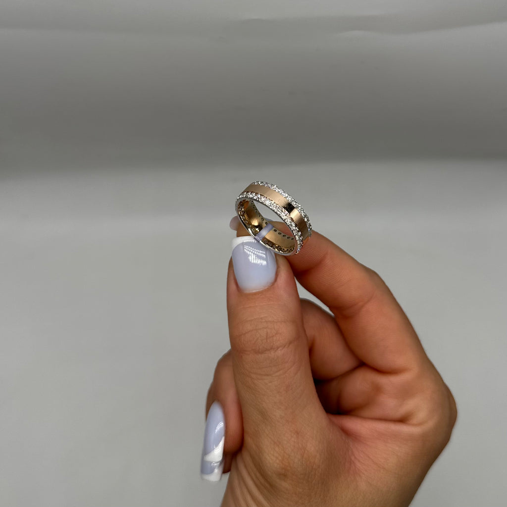 14K Rose Gold Diamond Men’s Band Ring – 2.30 CT WB014 ITTJ