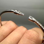 18K White Gold 1.13ct Diamond Bangle Bracelet IITJ