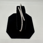 18K White Gold 1.13ct Diamond Bangle Bracelet IITJ