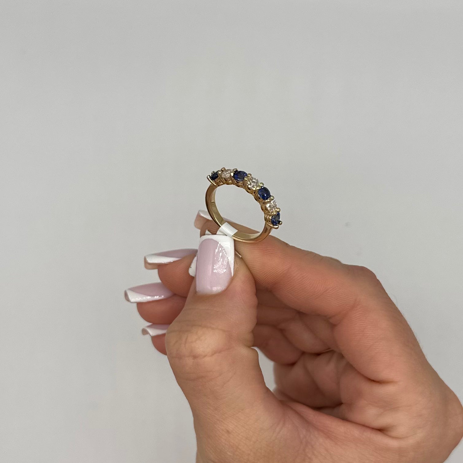 14K Yellow Gold Ring 0.67CT Diamonds & 1.22CT Sapphires SDR080 LTJ