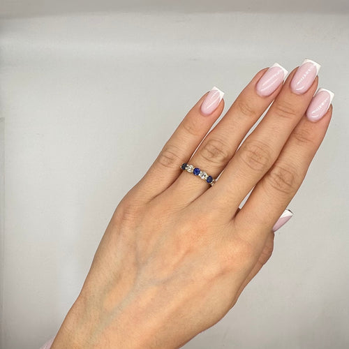 14K Yellow Gold Ring 0.67CT Diamonds & 1.22CT Sapphires SDR080 LTJ