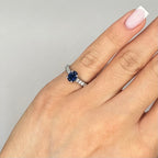 14K White Gold Diamond & Sapphire Ring – 1.59CT SDR091 LNJ