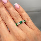 14K Yellow Gold Emerald & Diamond Ring – 1.72ct Emeralds & 1.08ct Diamonds EMDR037 GAJJ