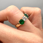 14K Yellow Gold Emerald & Diamond Ring – 1.72ct Emeralds & 1.08ct Diamonds EMDR037 GAJJ