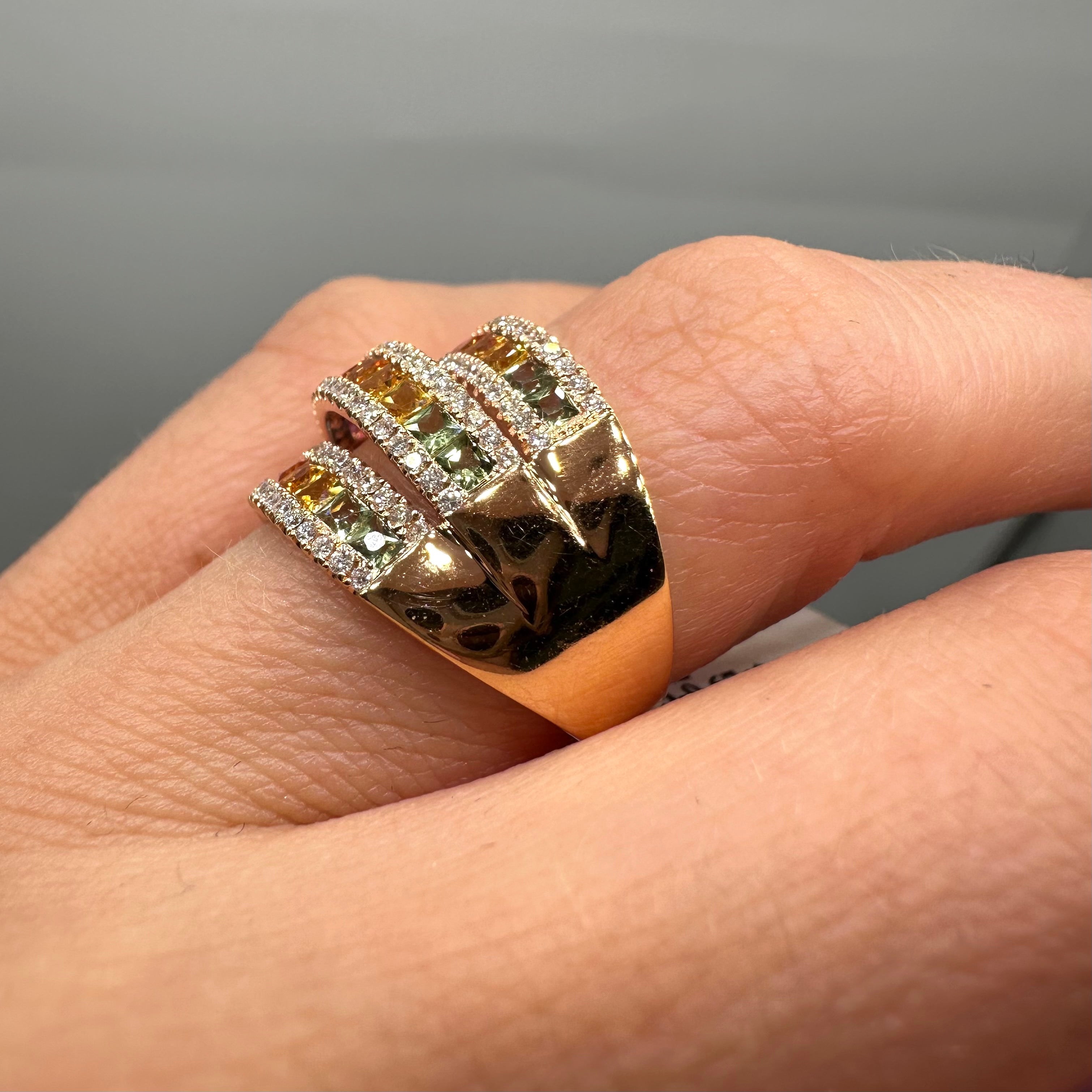 18K Rose Gold Sapphire & Diamond Ring – 2.43ct Sapphire and 0.67ct Diamonds SDR121  IAJJ