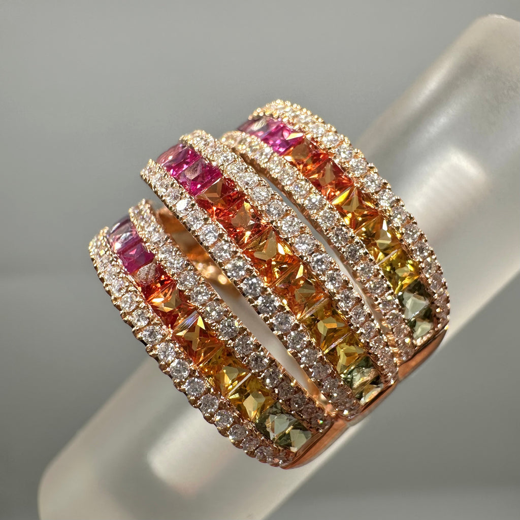18K Rose Gold Sapphire & Diamond Ring – 2.43ct Sapphire and 0.67ct Diamonds SDR121  IAJJ