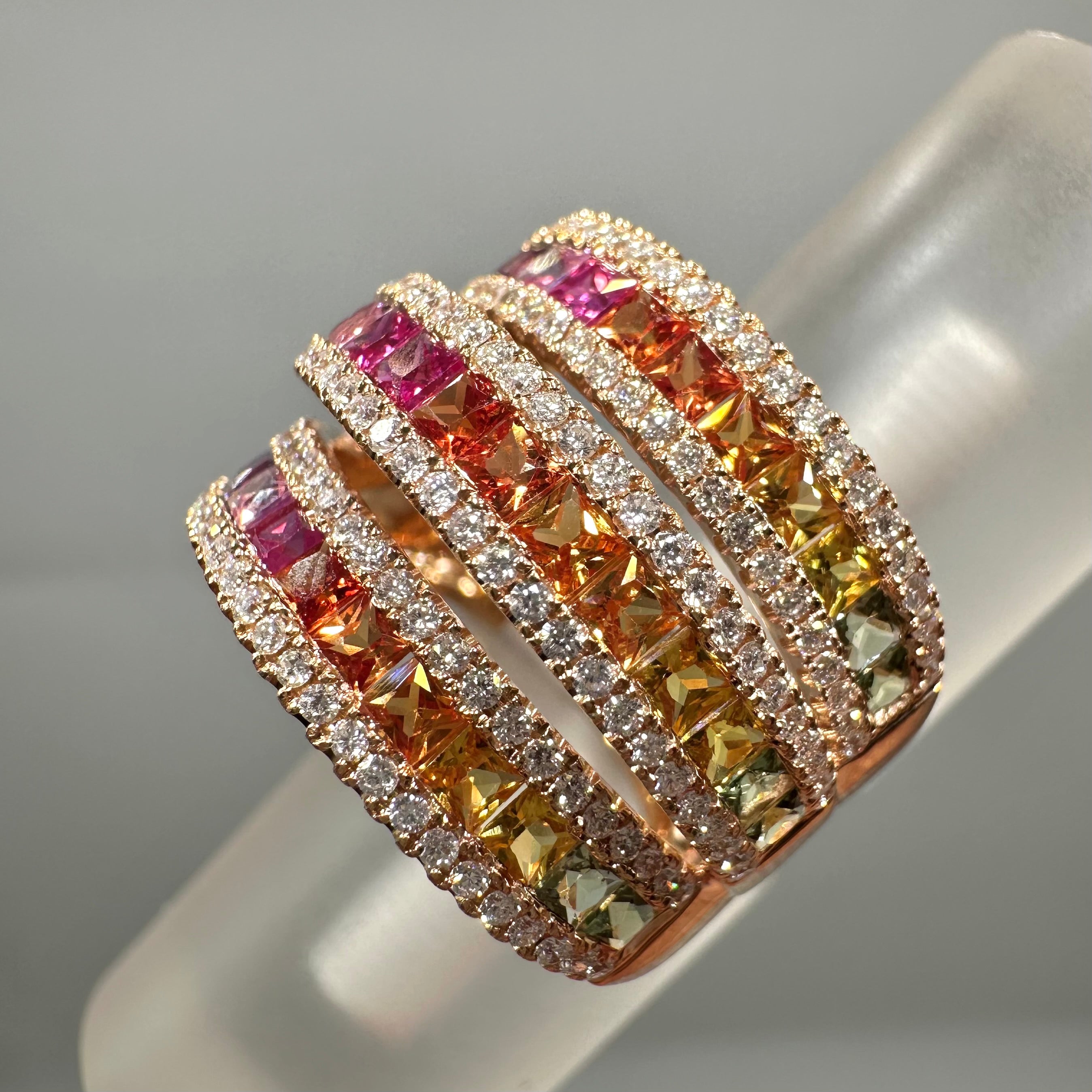 18K Rose Gold Sapphire & Diamond Ring – 2.43ct Sapphire and 0.67ct Diamonds SDR121  IAJJ