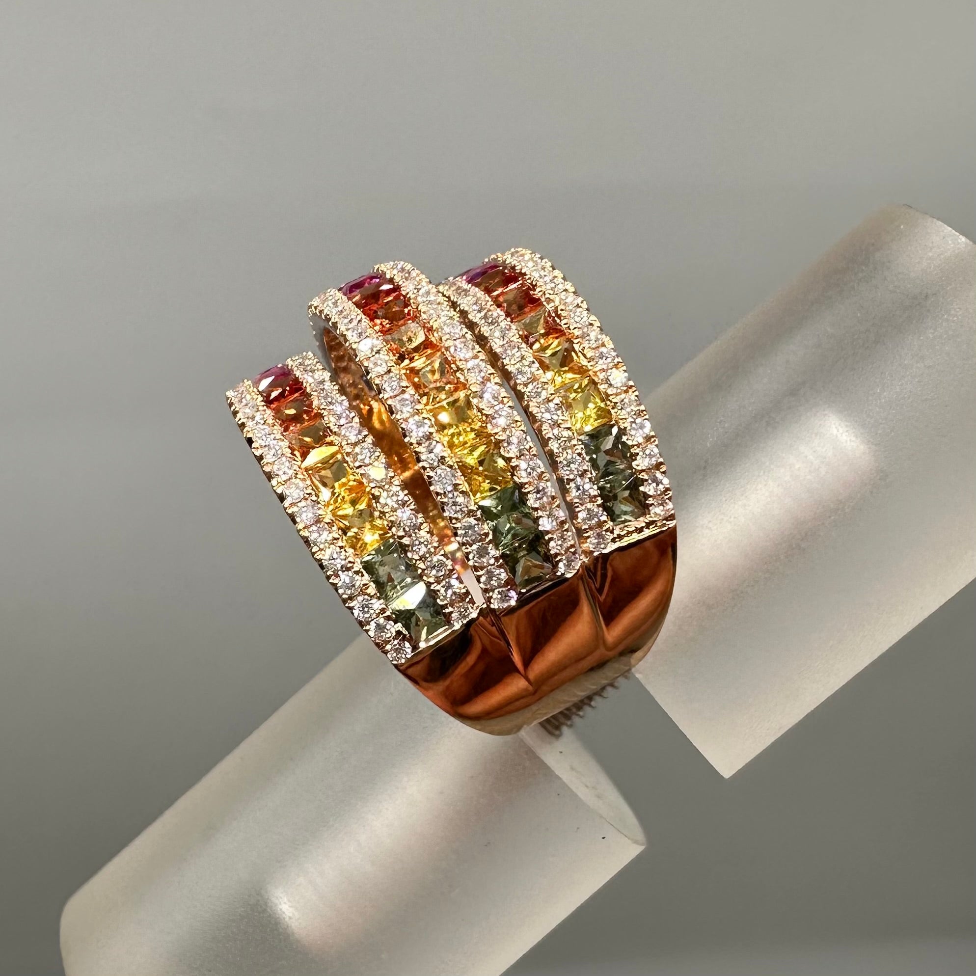 18K Rose Gold Sapphire & Diamond Ring – 2.43ct Sapphire and 0.67ct Diamonds SDR121  IAJJ