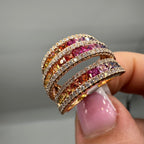 18K Rose Gold Sapphire & Diamond Ring – 2.43ct Sapphire and 0.67ct Diamonds SDR121  IAJJ