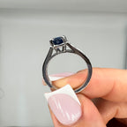 14K White Gold Diamond & Sapphire Ring – 1.59CT SDR091 LNJ
