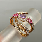 18K Rose Gold 0.84CT Colored Gemstone & 0.51CT Diamond Ring COLER014 IGGJ
