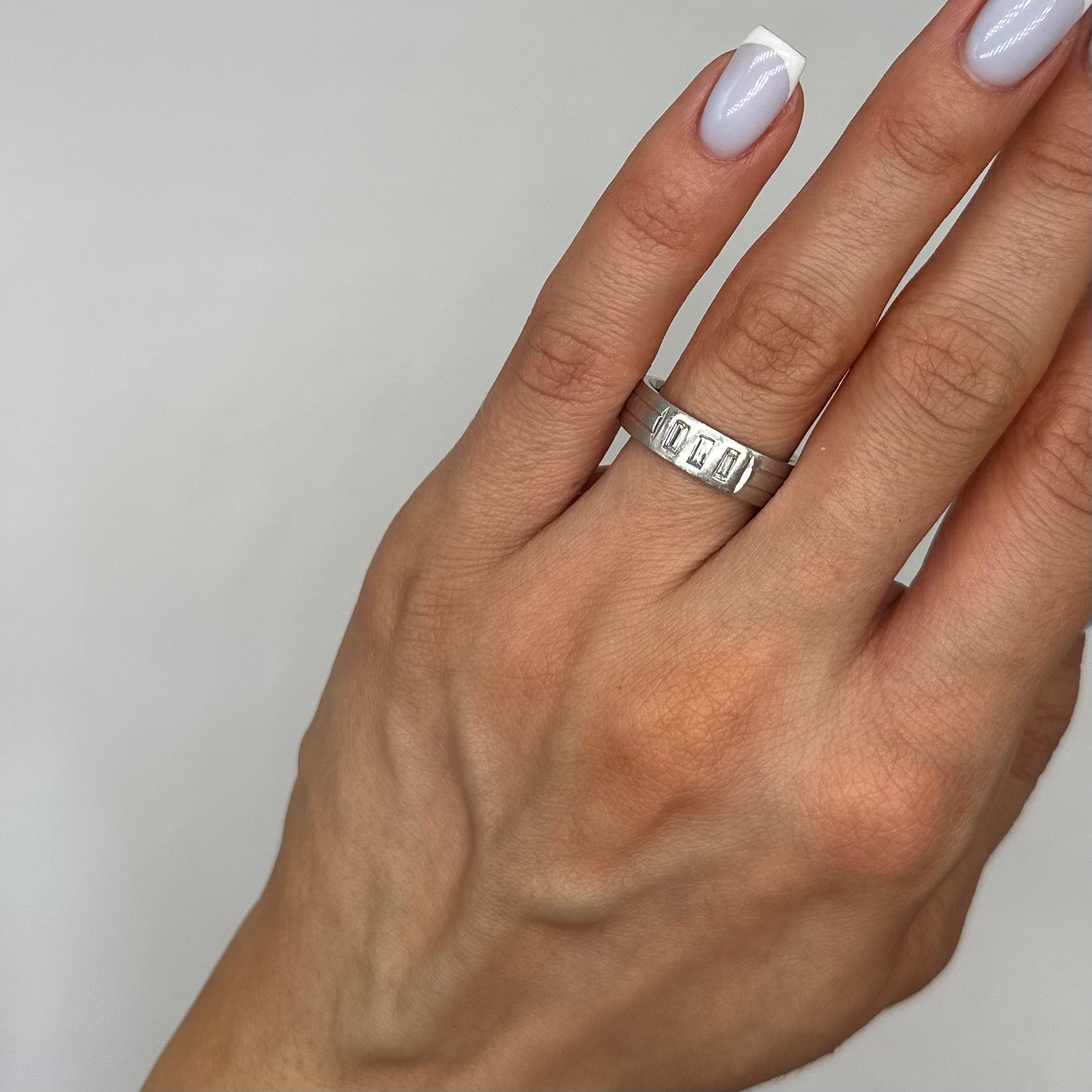 14K Platinum Baguette Diamond Men’s Wedding Band Ring – 0.30CT WB027 IJJJ