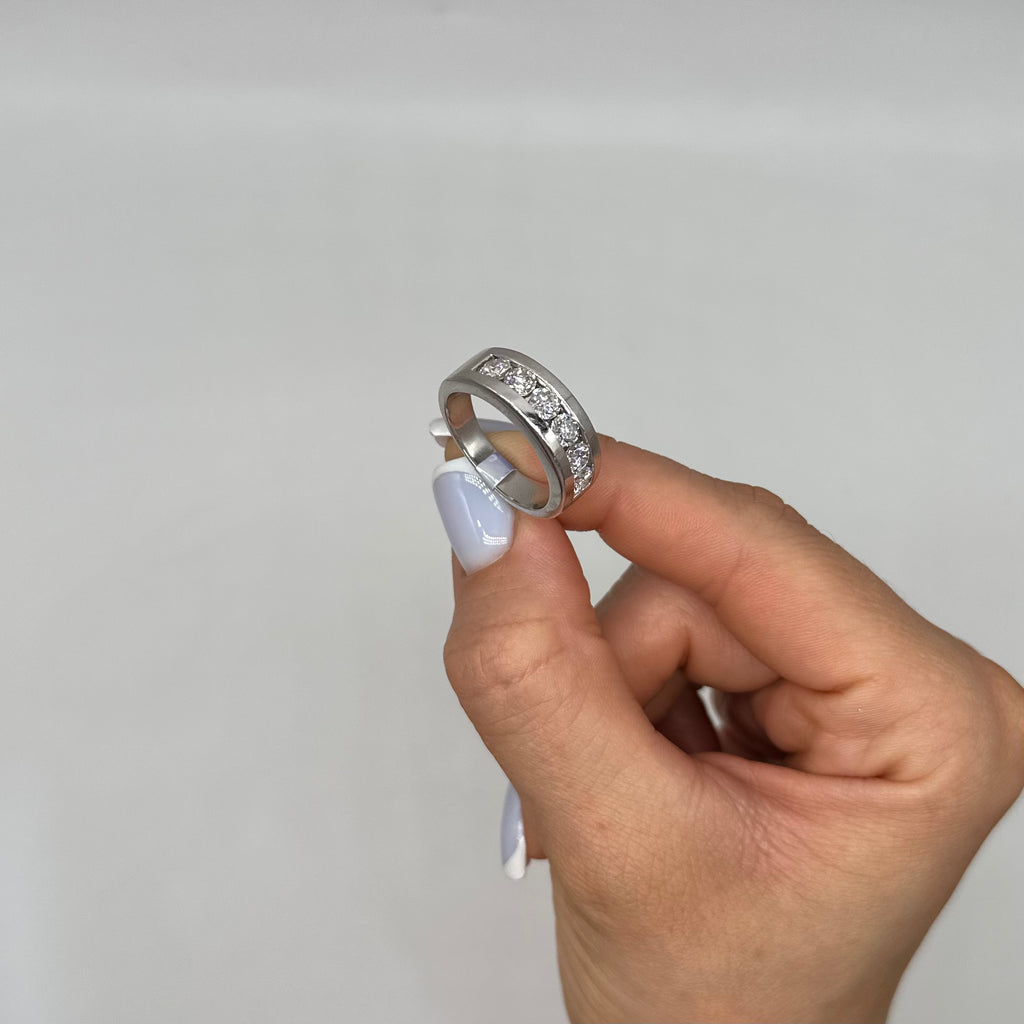 14K White Gold Men’s Wedding Band Diamond Ring – 1.93CT WB0123 GTJJ