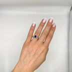 14K Yellow Gold Diamond & Oval Sapphire Ring – 1.25CT Sapphire & 0.45CT Diamond