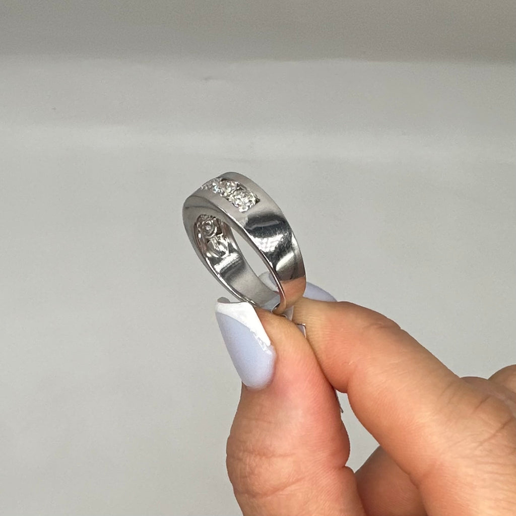 14K White Gold Men’s Wedding Band Diamond Ring – 1.93CT WB0123 GTJJ