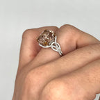 18K White Gold 6.70 CT Morganite & 0.40 CT Diamond Ring COLR022 IGNJ