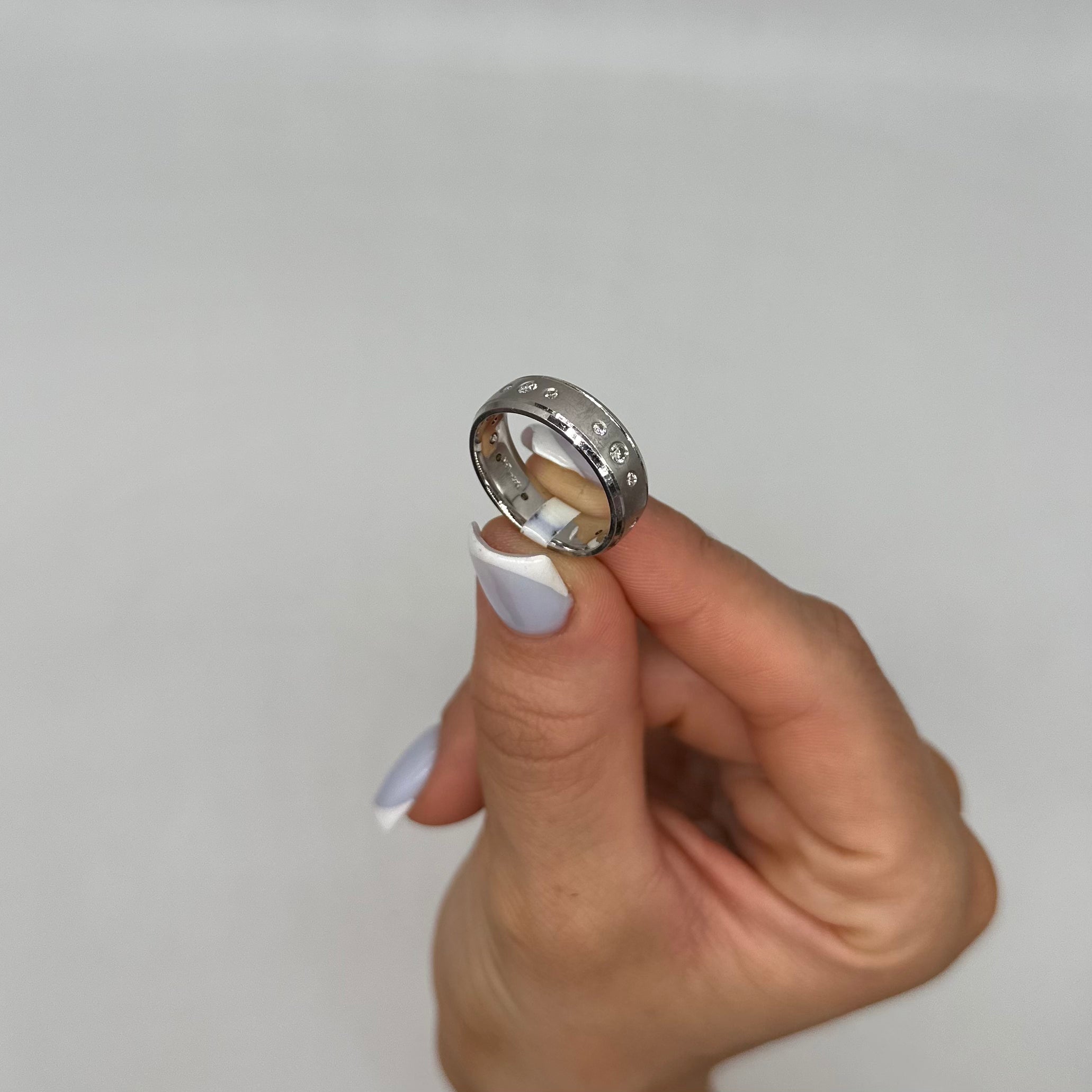 18K White Gold Men’s Diamond Band Ring – 0.35CT WB597 STJ