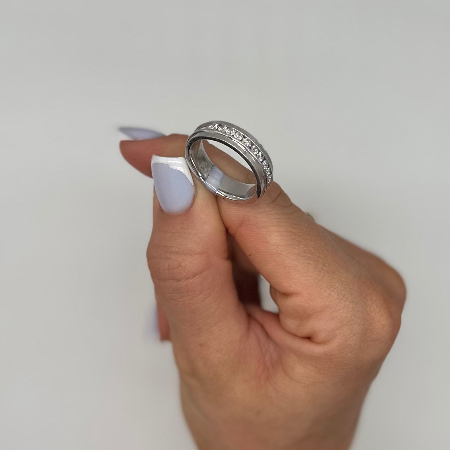 14K White Gold Men’s Round Diamond Band Ring – 0.55 CTW | WB21 LTJ