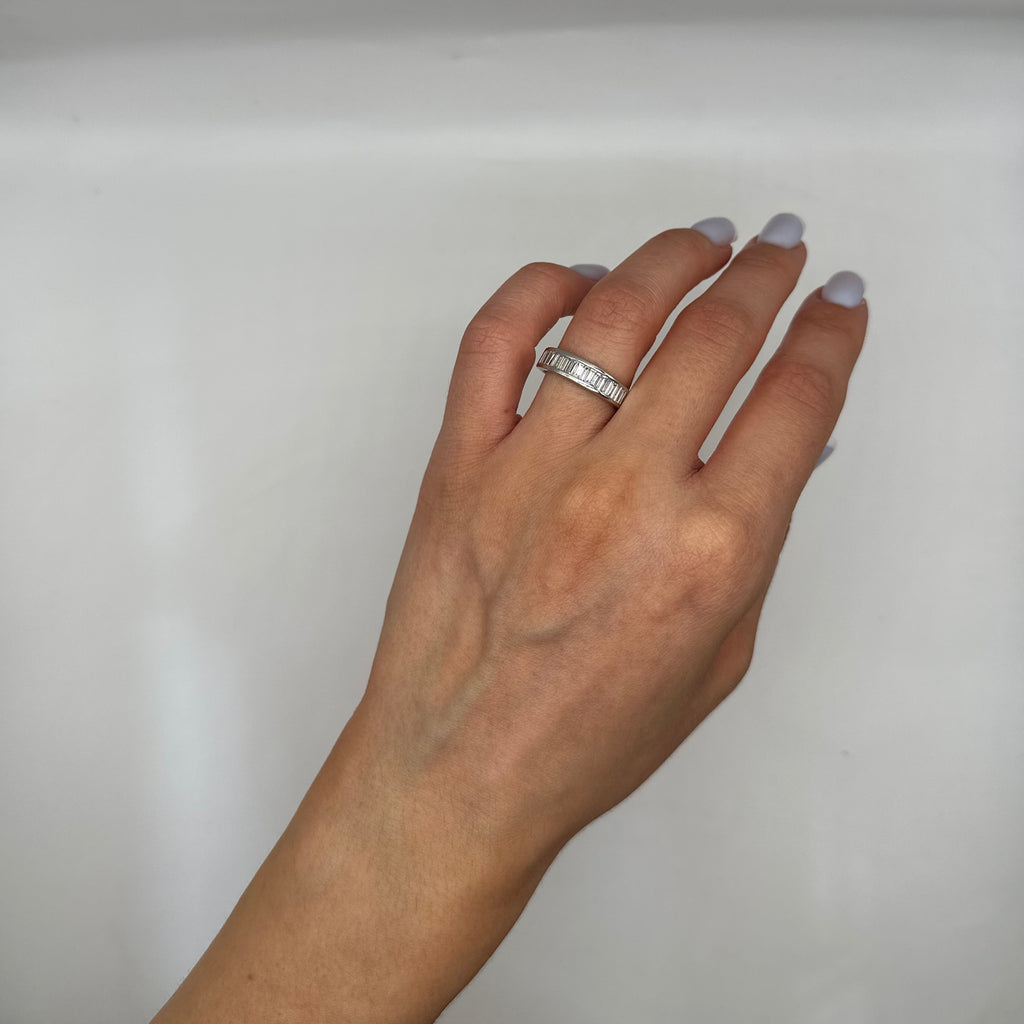 14K White Gold Men’s Baguette Diamond Band – 1.10CT WB162 LTJ