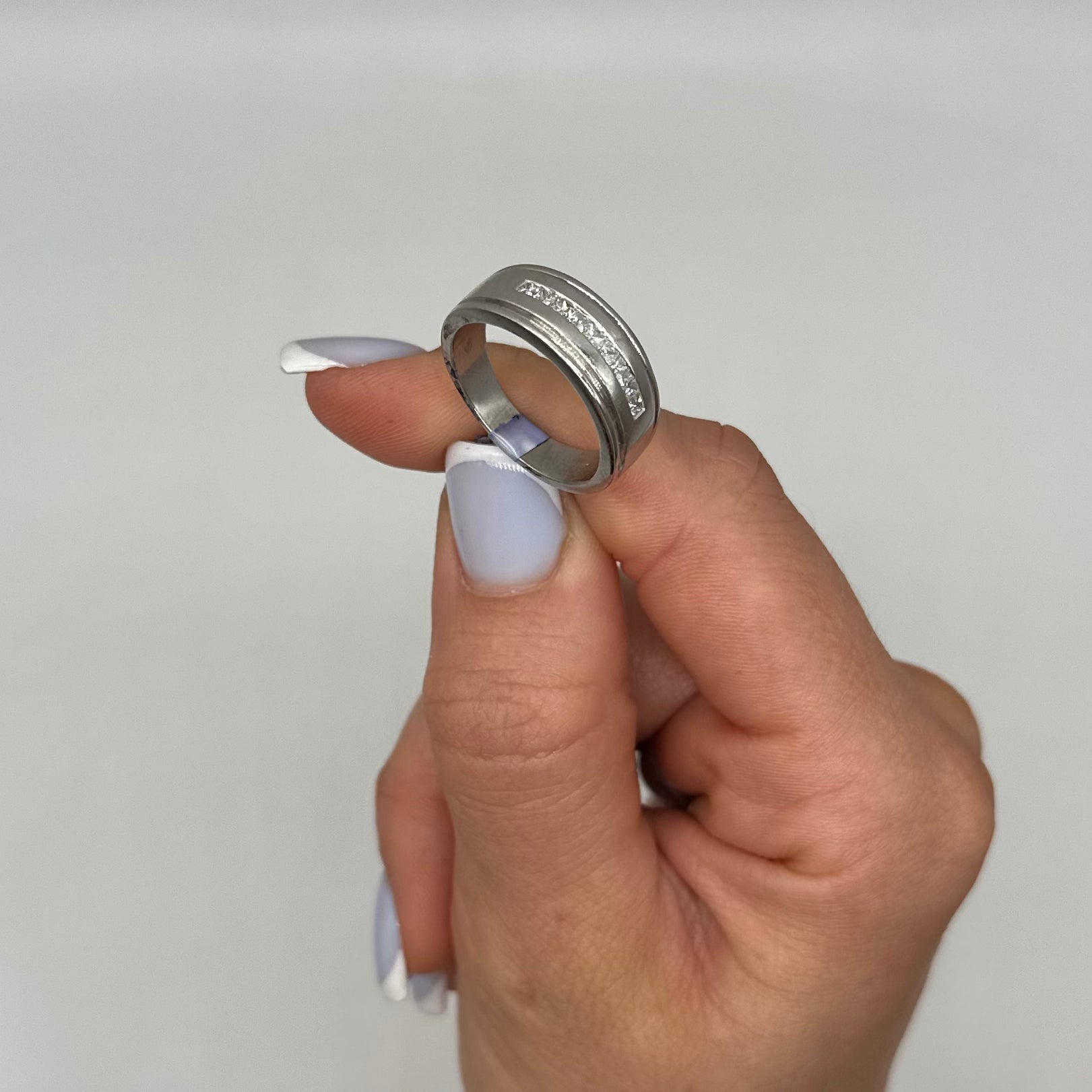 14K White Gold Men’s Diamond Band – 0.35CT WB249 STJ