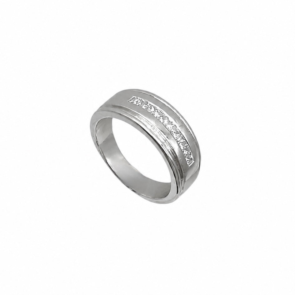 14K White Gold Men’s Diamond Band – 0.35CT WB249 STJ
