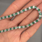 18K White Gold Emerald & Diamond Necklace – 10.26 CT Diamonds, 5.62 CT Emeralds EMDN025 ETJJ