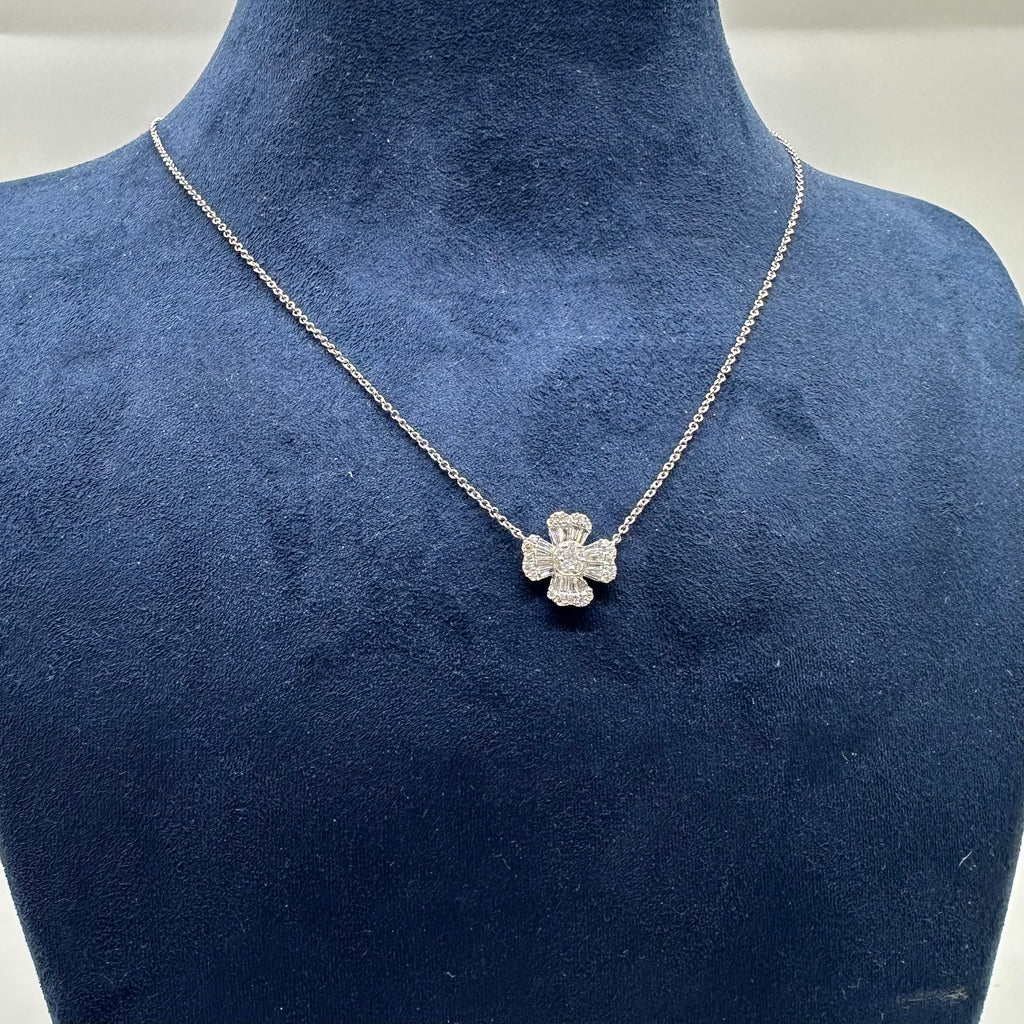 14K White Gold Diamond Pendant Necklace – 0.51 CT PJNP54542D