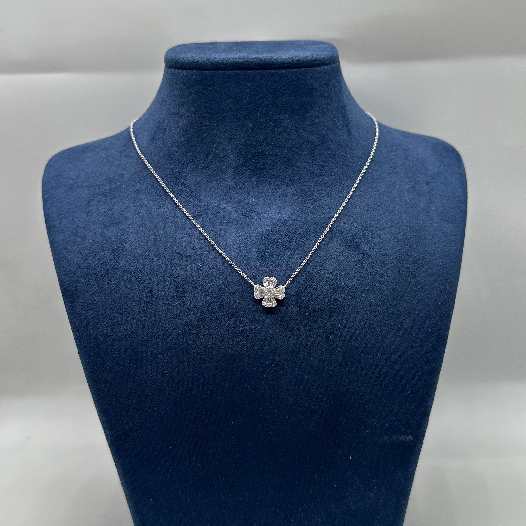 14K White Gold Diamond Pendant Necklace – 0.51 CT PJNP54542D
