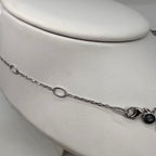 14K White Gold Oval Sapphire & Diamond Station Necklace – 3.45ct Sapphires, 0.87ct Diamonds DC-N14414-4